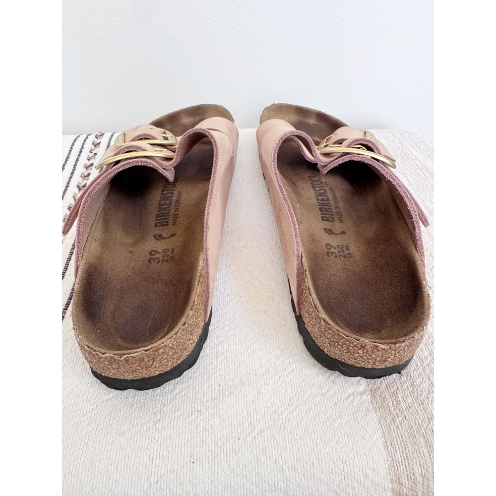 Birkenstock Arizona Big Buckle Sandcastle Nubuck Leather Sandals Womens 39 L8 - Picture 5 of 8